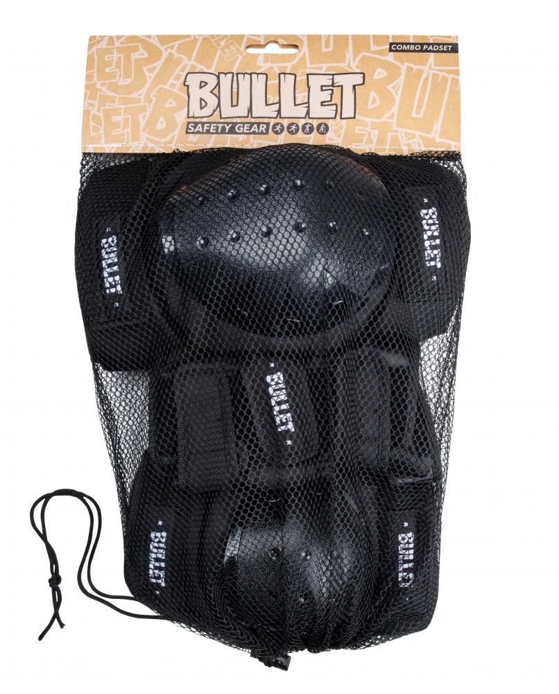Bullet Safety Gear - Adult Triple Pad Set Combo (Black)