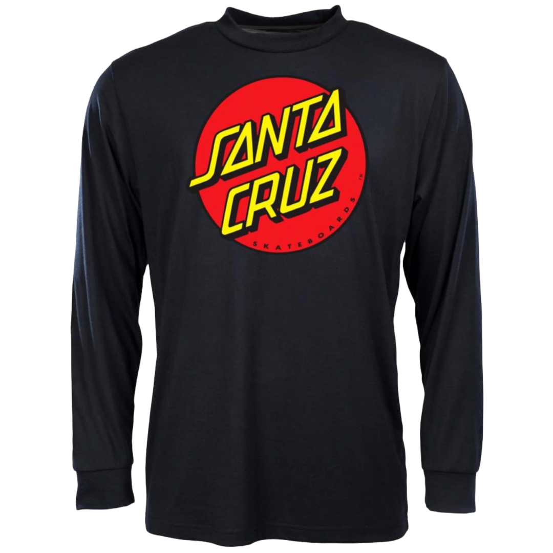 Santa Cruz - Classic Dot Long Sleeve Tee (Black)