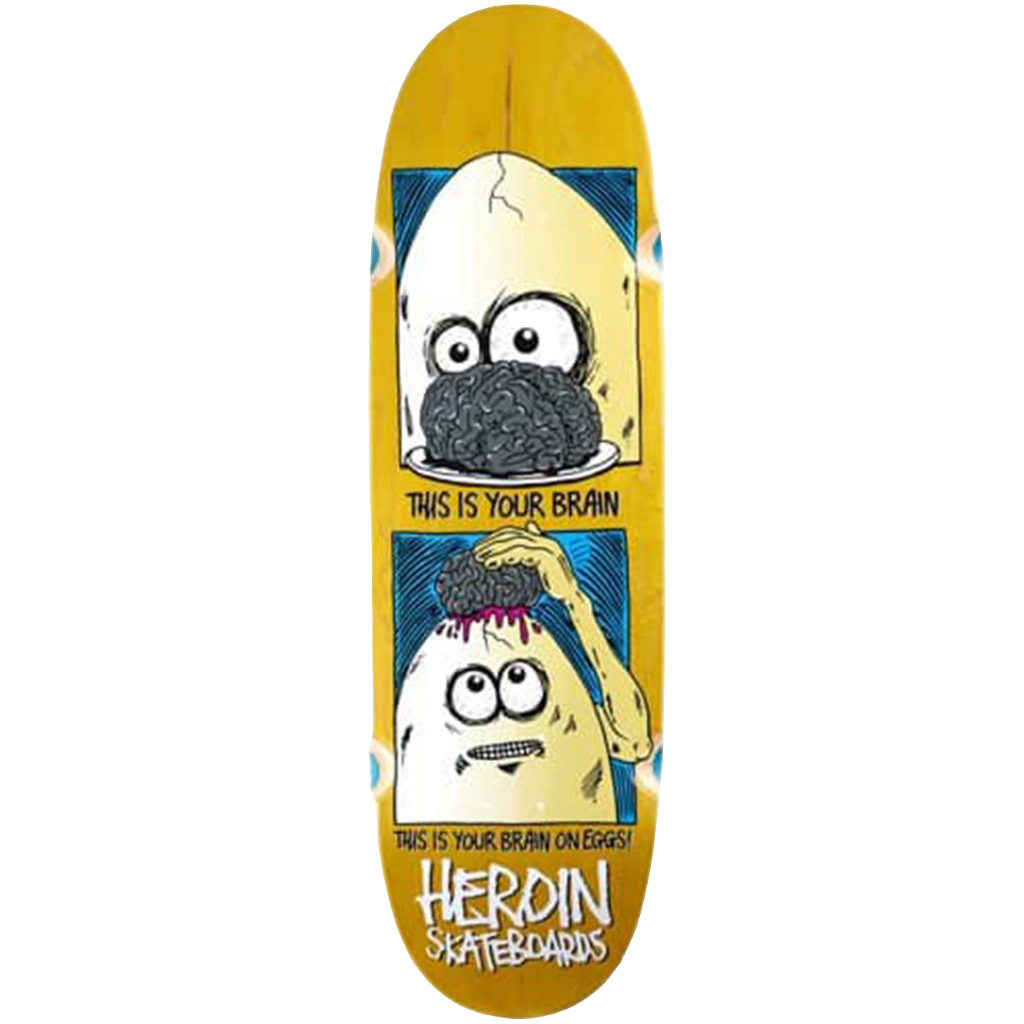 Heroin Skateboards - Brain On Eggs Deck 9.5'"