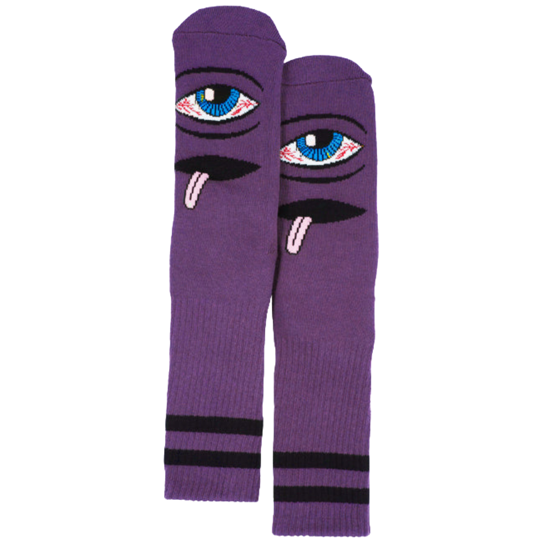 Toy Machine Skateboards - Bloodshot Eye Socks (Eggplant)
