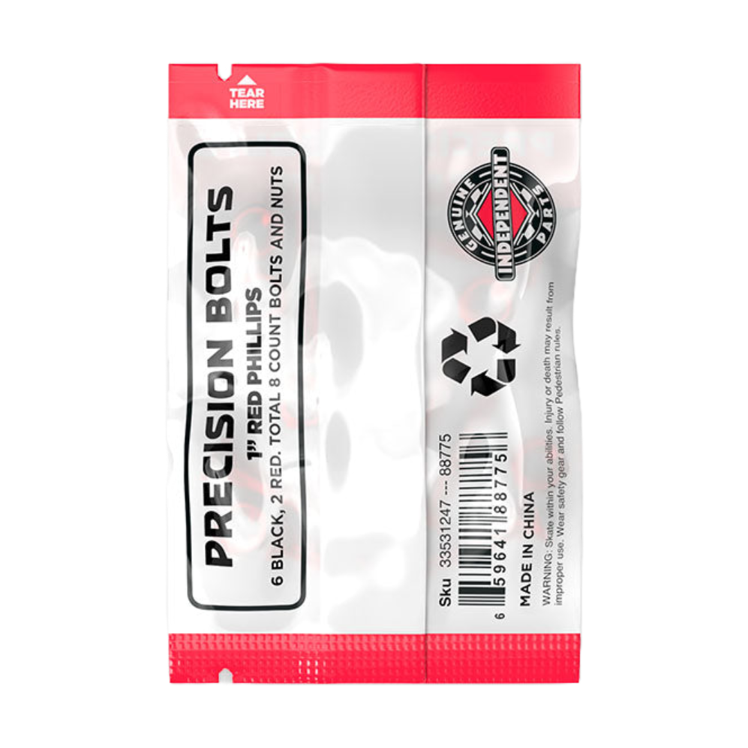 Independent Trucks - Phillips Bolts 1" (Black/Red)