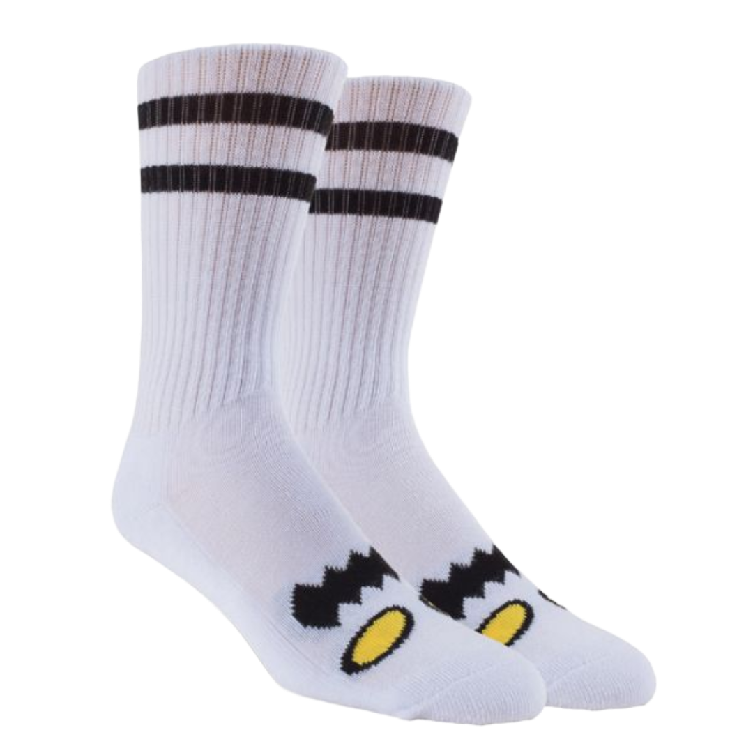 Toy Machine Skateboards - Monster Face Socks (White)