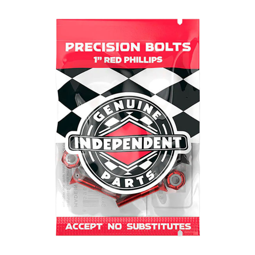 Independent Trucks - Phillips Bolts 1" (Black/Red)