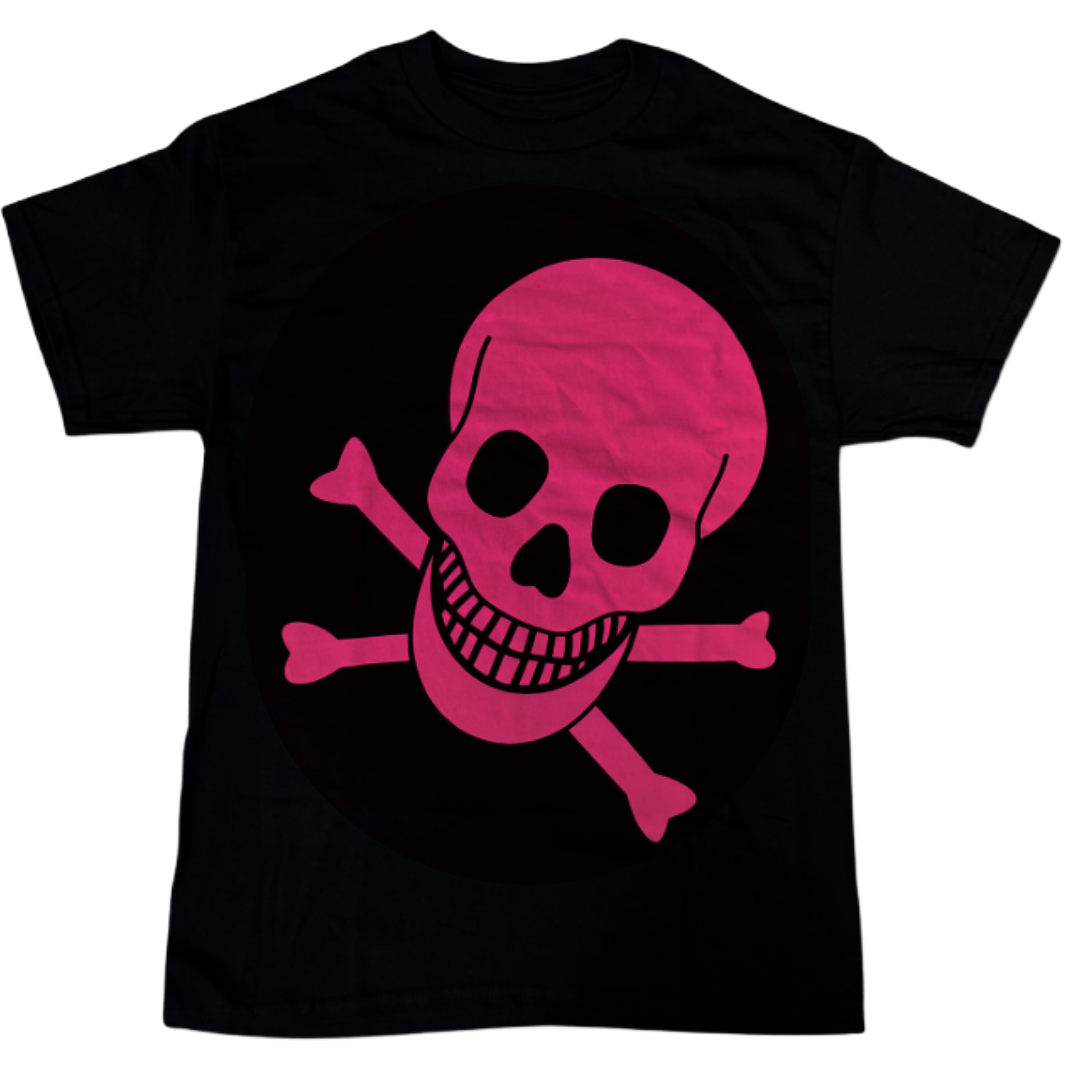 Death Skateboards - Big Skull Tee (Black/Pink)