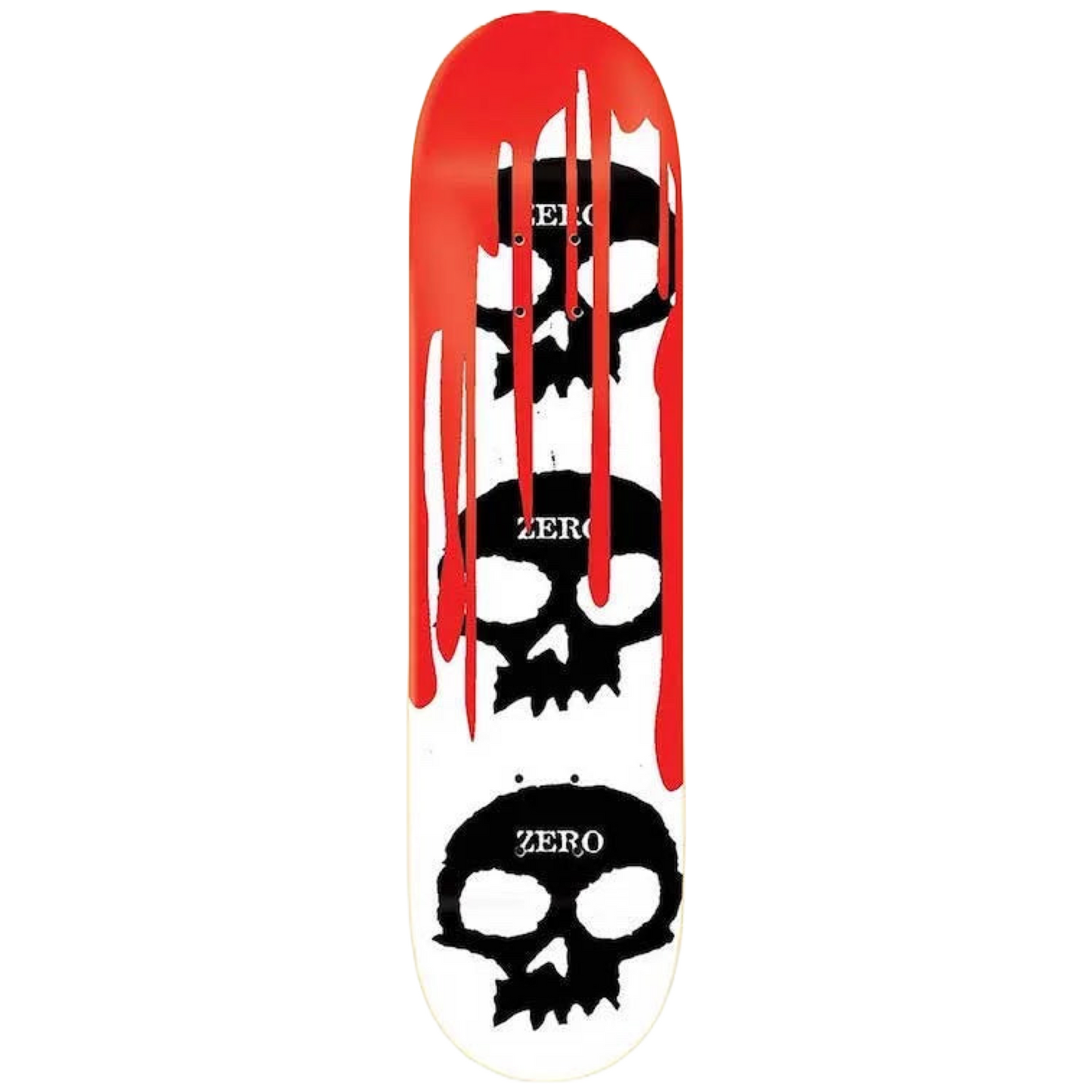 Zero Skateboards - '3 Skull Blood' 8.375" Deck (White)