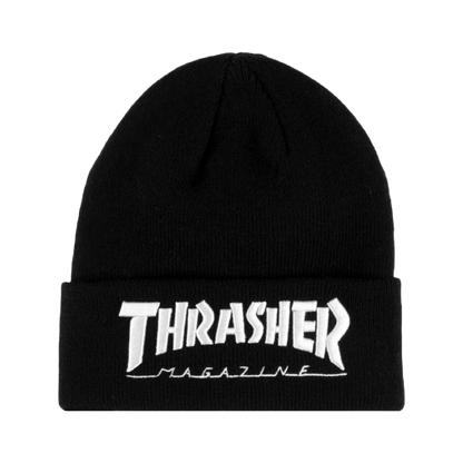 Thrasher Magazine - Embroidered Logo Beanie (Black/White)