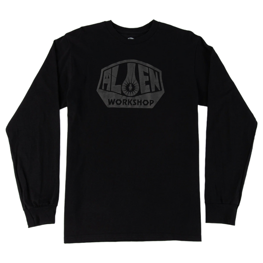 Alien Workshop Skateboards - OG Logo Puff Long Sleeve Tee (Black)