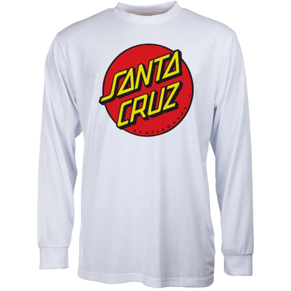 Santa Cruz - Classic Dot Long Sleeve Tee (White)