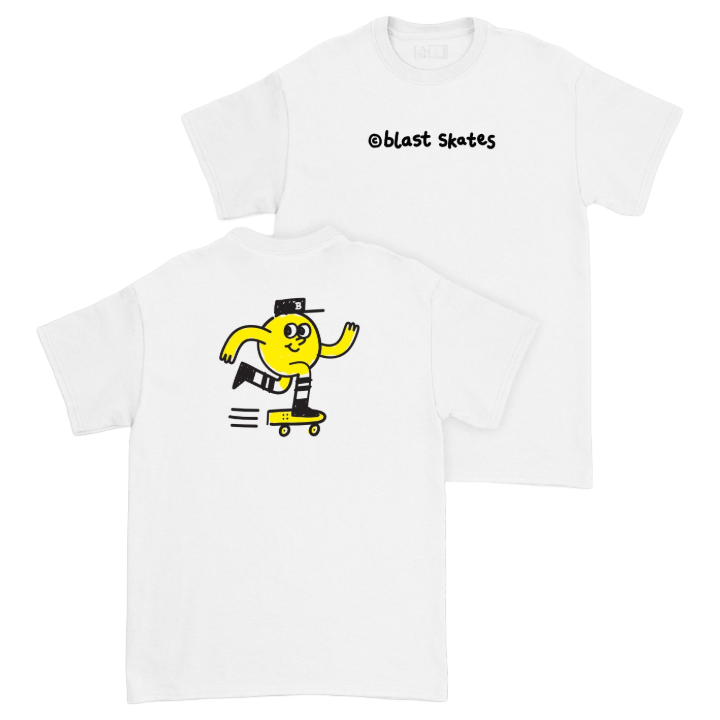 Blast Skates - Blast Skates Jr. Mascot Logo Tee (White)