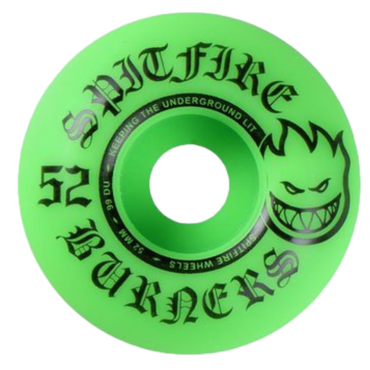 Spitfire Wheels - Burners 99a 52mm Wheels (Green)