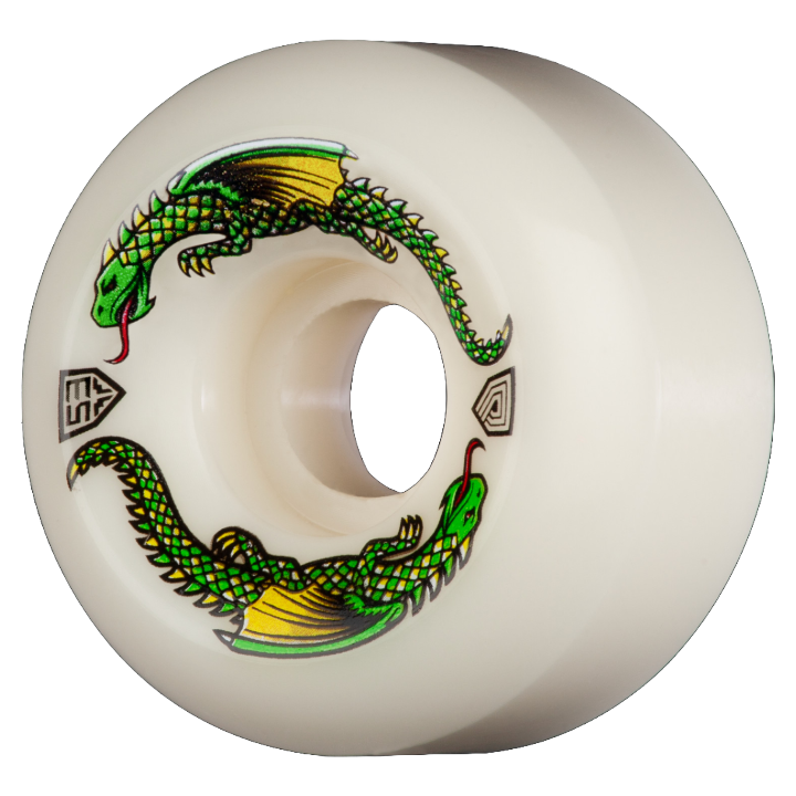 Powell Peralta Skateboards - Dragon Formula 93A Wheels 53mm x 33mm (Off White)