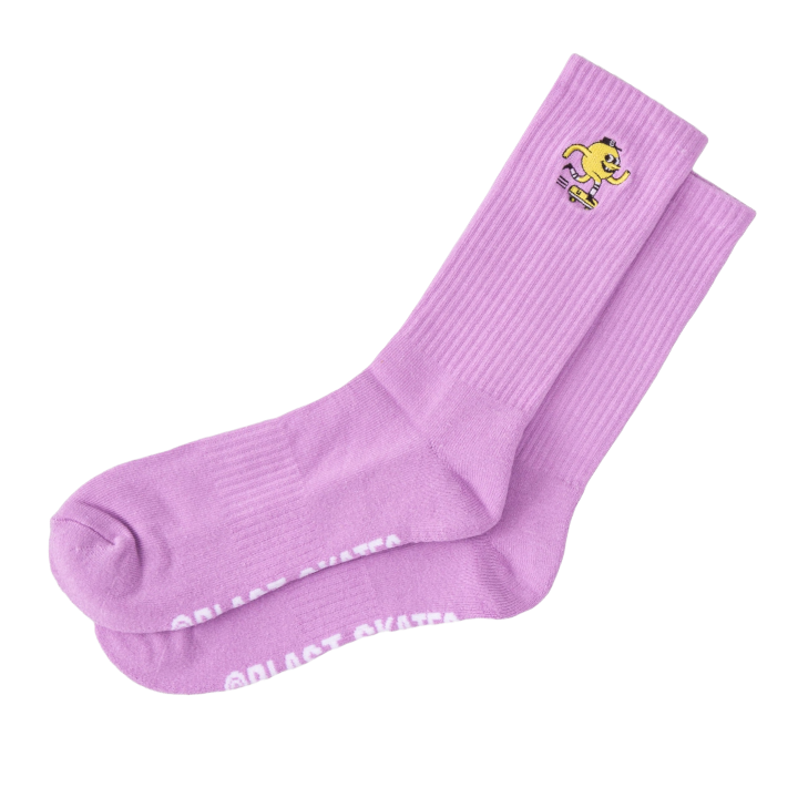 Blast Skates -  Embroidered Mascot Socks (Lilac)