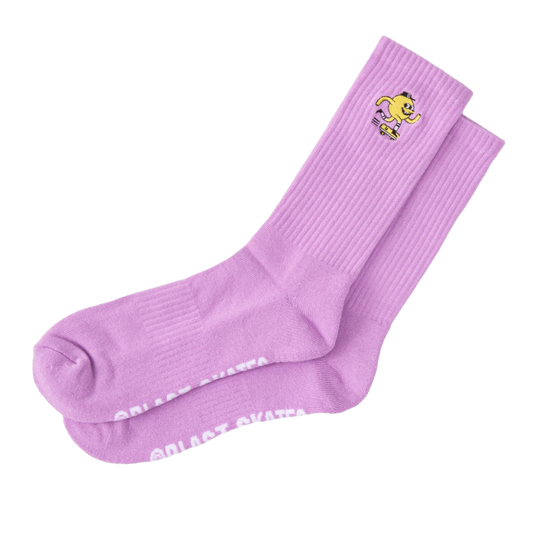 Blast Skates -  Embroidered Mascot Socks (Lilac)