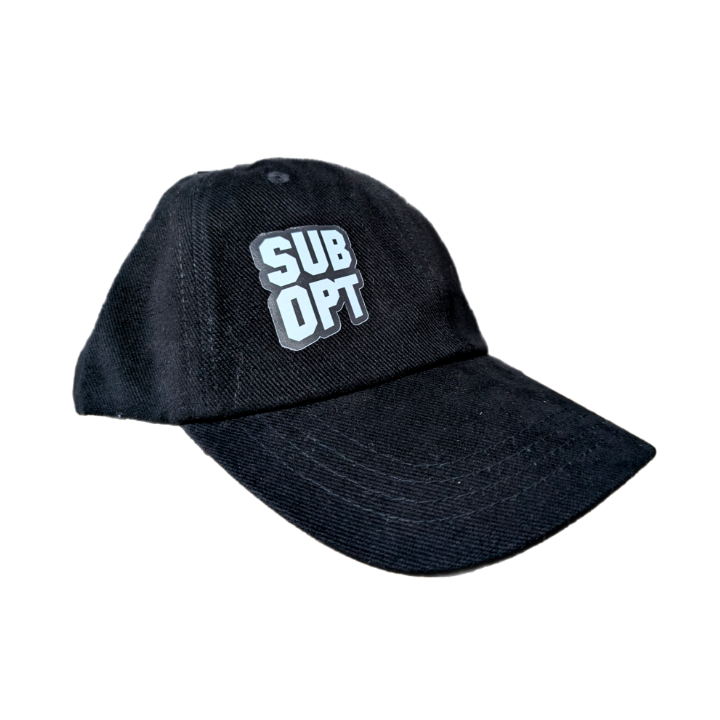 Suboptimal - Off-Centre Stack Dad Cap (Black)