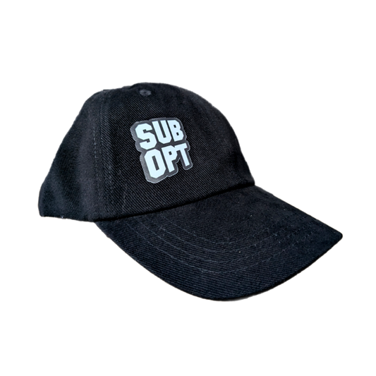 Suboptimal - Off-Centre Stack Dad Cap (Black)