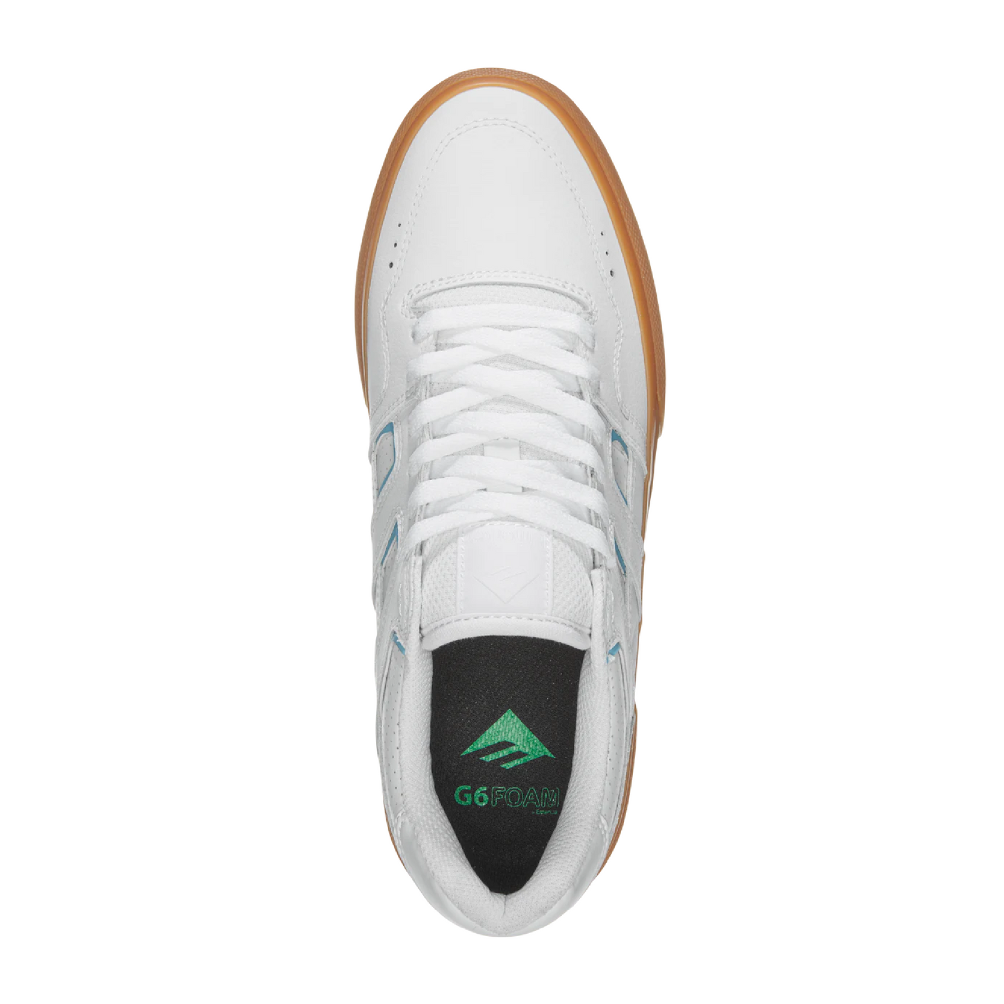 Emerica - Tilt G6 Vulc Skate Shoe (White/Blue/Gum)