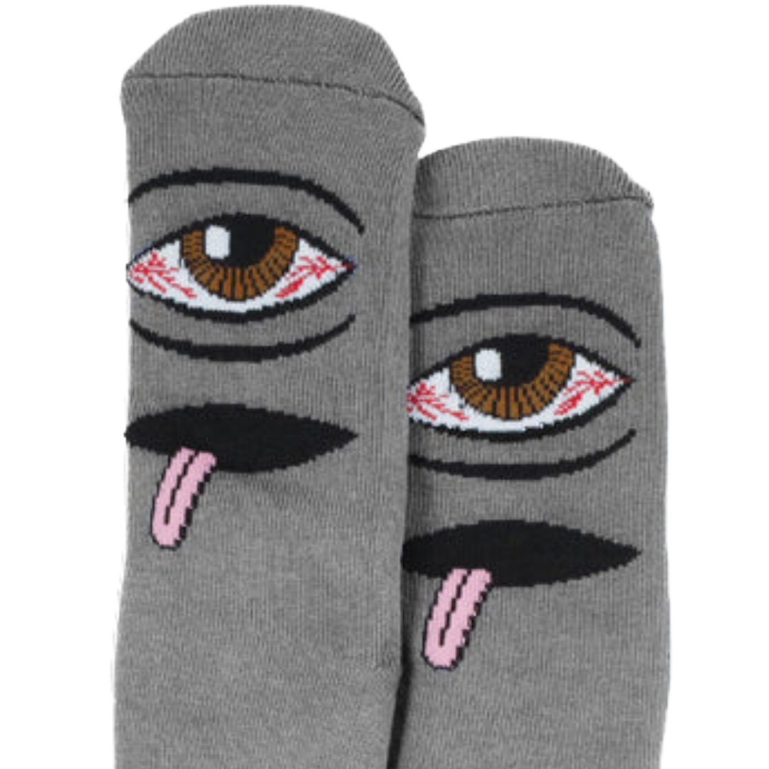 Toy Machine Skateboards - Bloodshot Eye Socks (Grey)