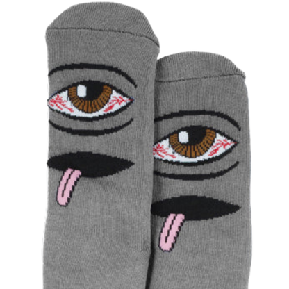 Toy Machine Skateboards - Bloodshot Eye Socks (Grey)