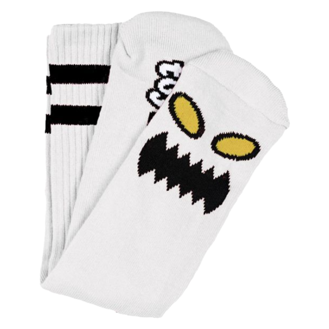 Toy Machine Skateboards - Monster Face Socks (White)