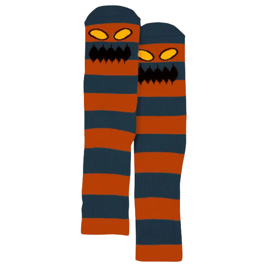 Toy Machine Skateboards - Big Stripe Socks (Dark Orange)