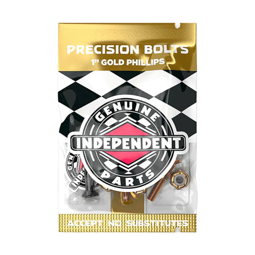 Independent Trucks - Phillips Bolts 1" (Black/Gold)