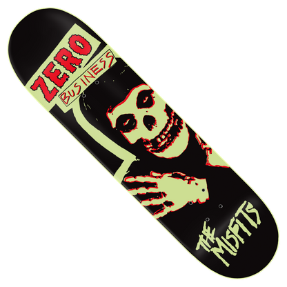 Zero Skateboards - Misfits x Zero 'Horror Business' GITD 8.5" Deck
