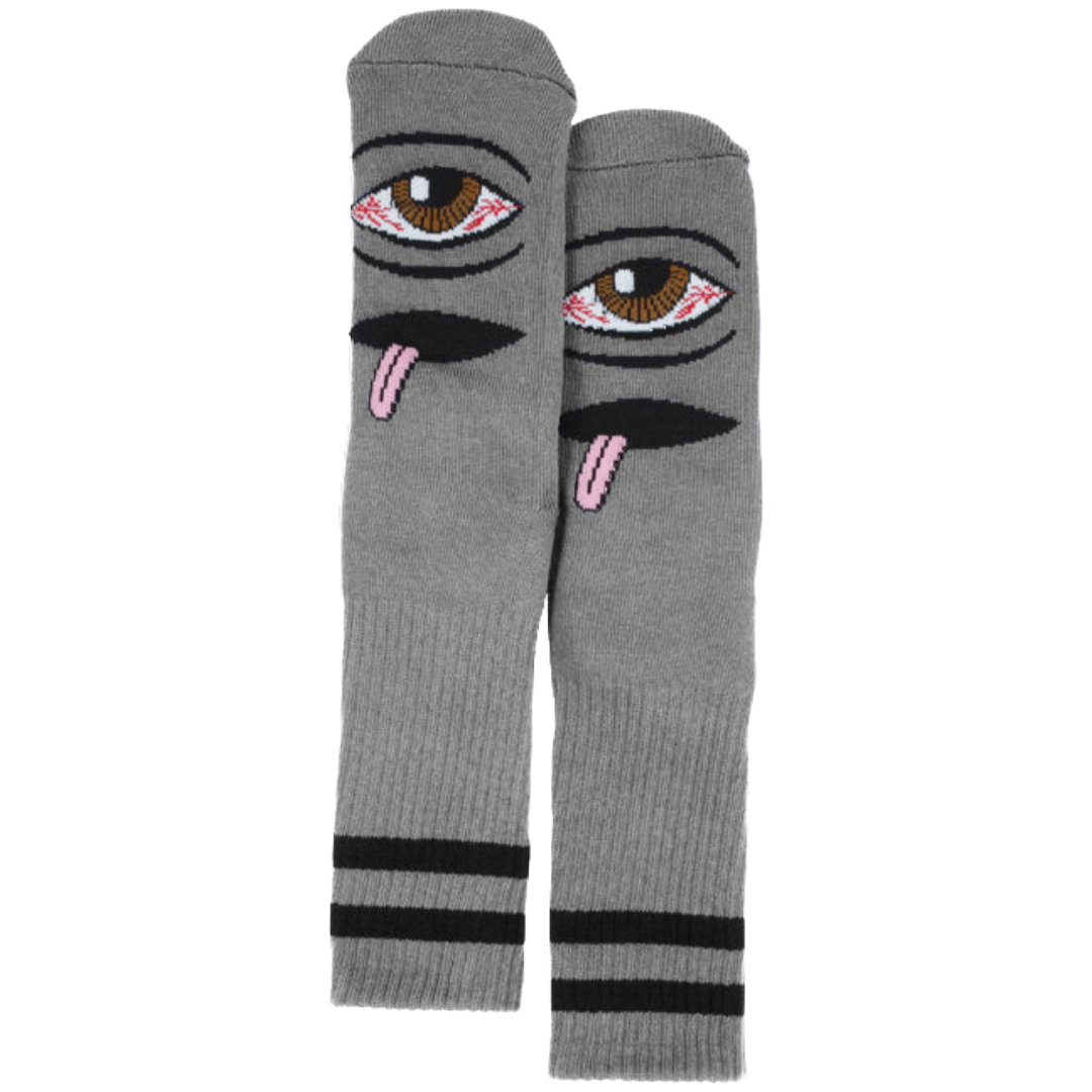 Toy Machine Skateboards - Bloodshot Eye Socks (Grey)