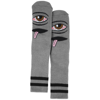 Toy Machine Skateboards - Bloodshot Eye Socks (Grey)