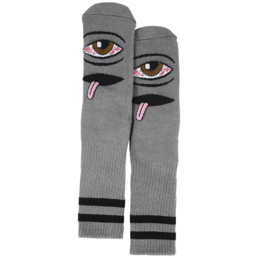 Toy Machine Skateboards - Bloodshot Eye Socks (Grey)