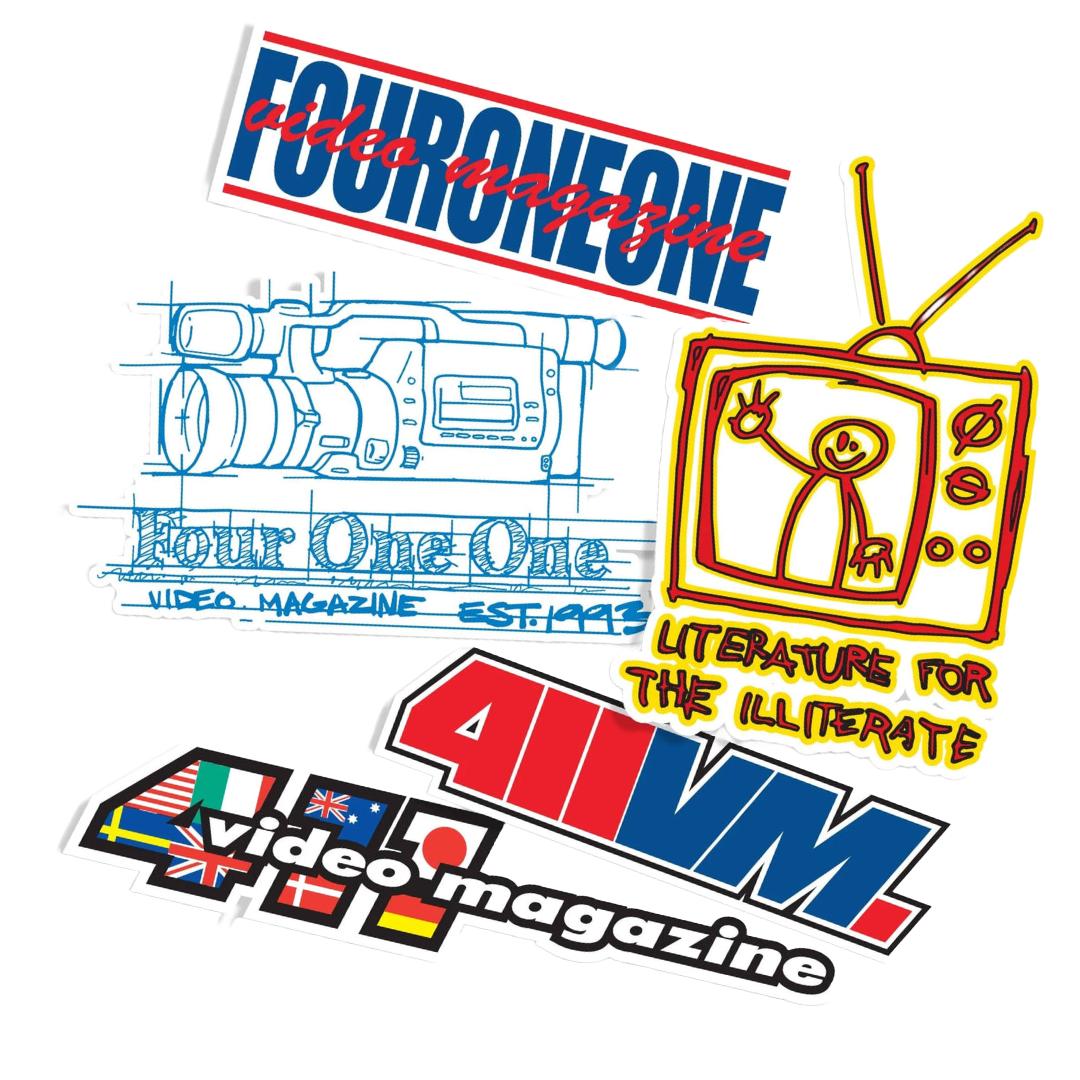 411 Video Magazine - Logos Sticker Pack (5 Stickers)