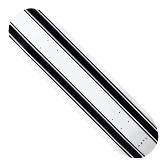 Skateboard Café - Stripe 8” Deck (White/Black)