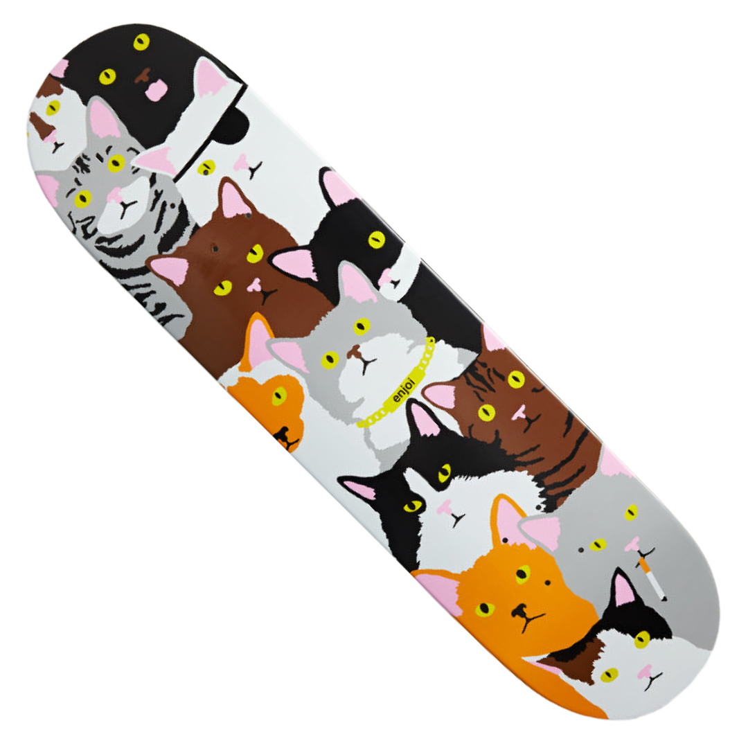 Enjoi Skateboards - Cat Collage 8" Deck
