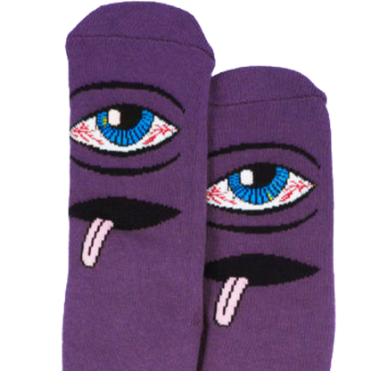 Toy Machine Skateboards - Bloodshot Eye Socks (Eggplant)