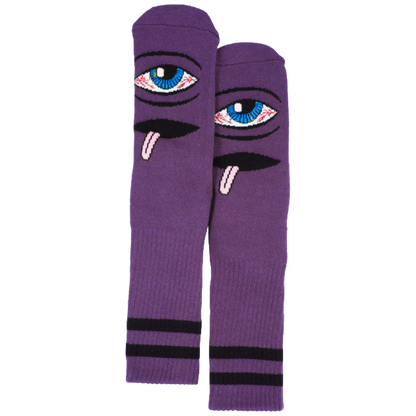 Toy Machine Skateboards - Bloodshot Eye Socks (Eggplant)
