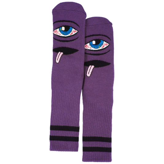 Toy Machine Skateboards - Bloodshot Eye Socks (Eggplant)