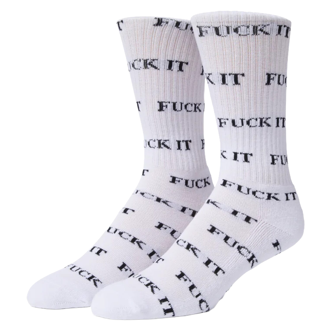 HUF - Fuck It Socks (White)