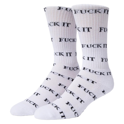 HUF - Fuck It Socks (White)