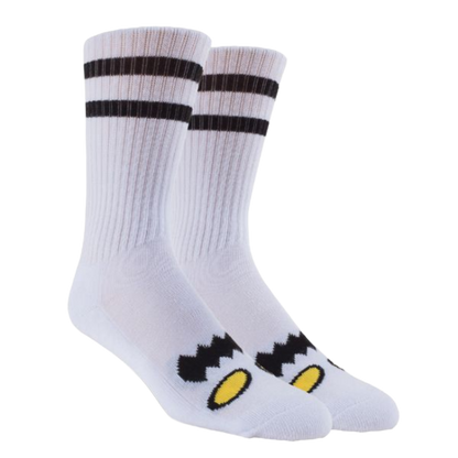 Toy Machine Skateboards - Monster Face Socks (White)