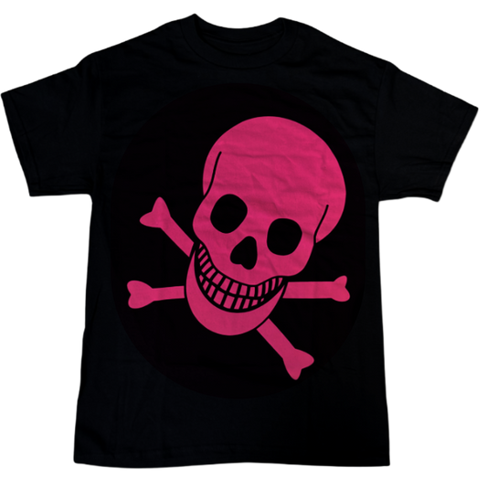 Death Skateboards - Big Skull Tee (Black/Pink)