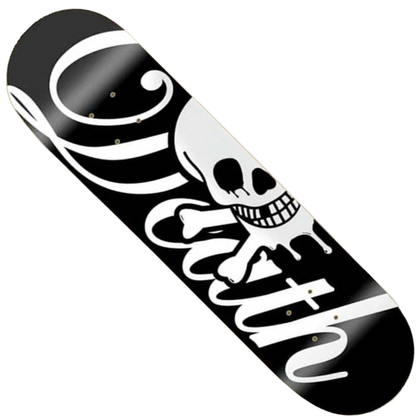 Death Skateboards -  Script Black/White 8.5" Popsicle² Deck
