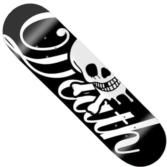 Death Skateboards -  Script Black/White 8.5" Popsicle² Deck