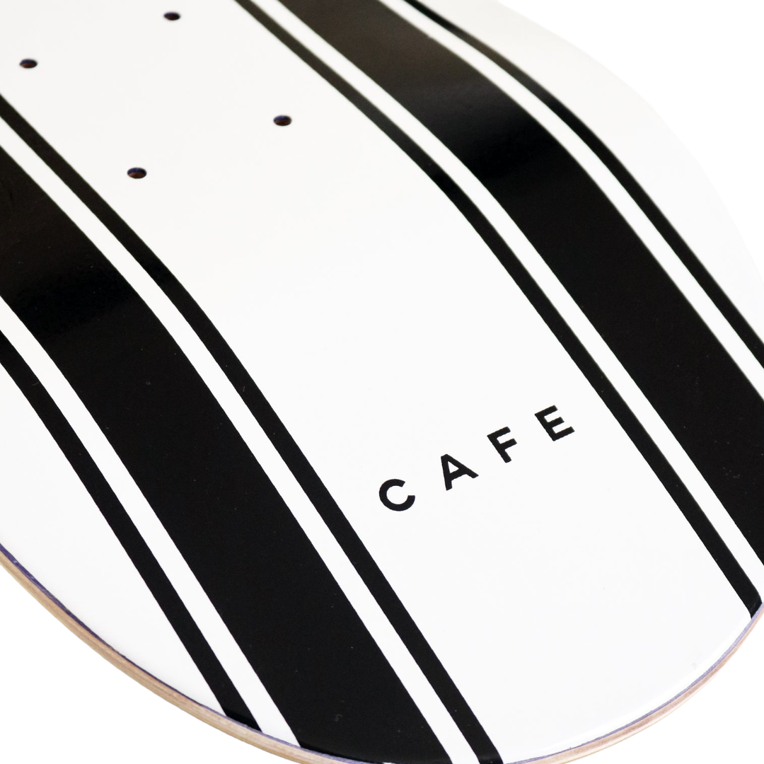Skateboard Café - Stripe 8” Deck (White/Black)