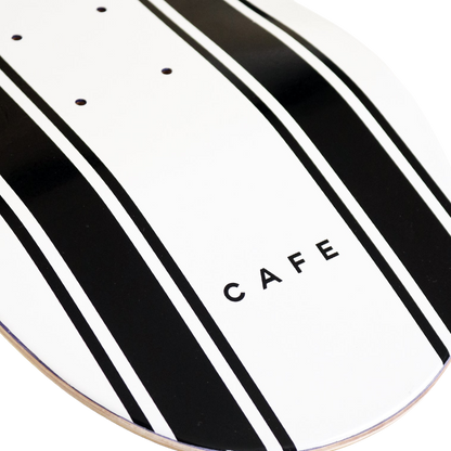 Skateboard Café - Stripe 8” Deck (White/Black)